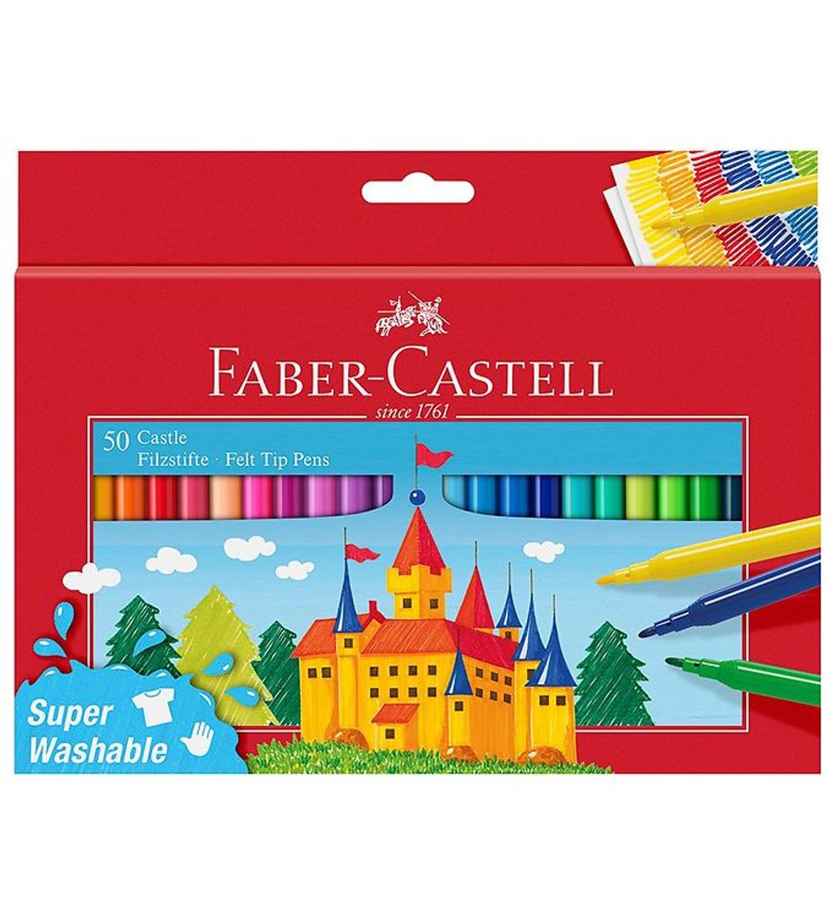 Faber-Castell Tuscher - Børn - 50 stk. - Multifarvet