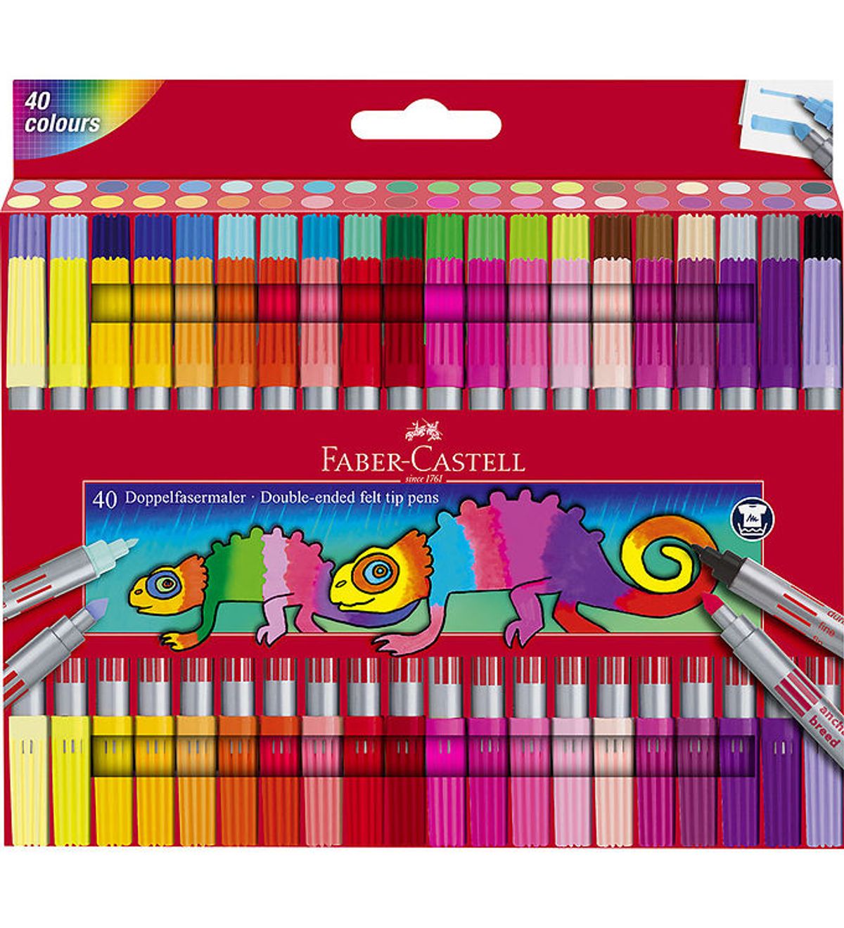 Faber-Castell Tuscher - Dobbelt Tyk/Tynd - 40 stk