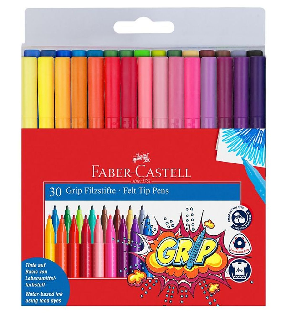 Faber-Castell Tuscher - Grip - 30 stk - Multifarvet