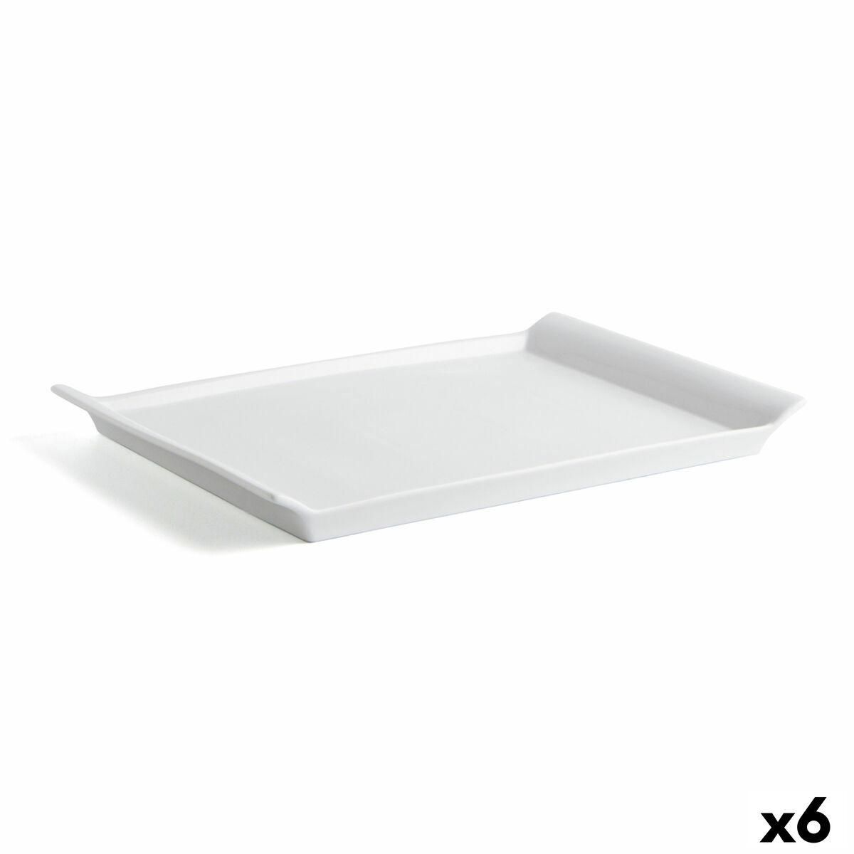 Fad Quid Gastro Fresh Rektangulær Keramik Hvid (36 x 25 cm) (6 enheder)