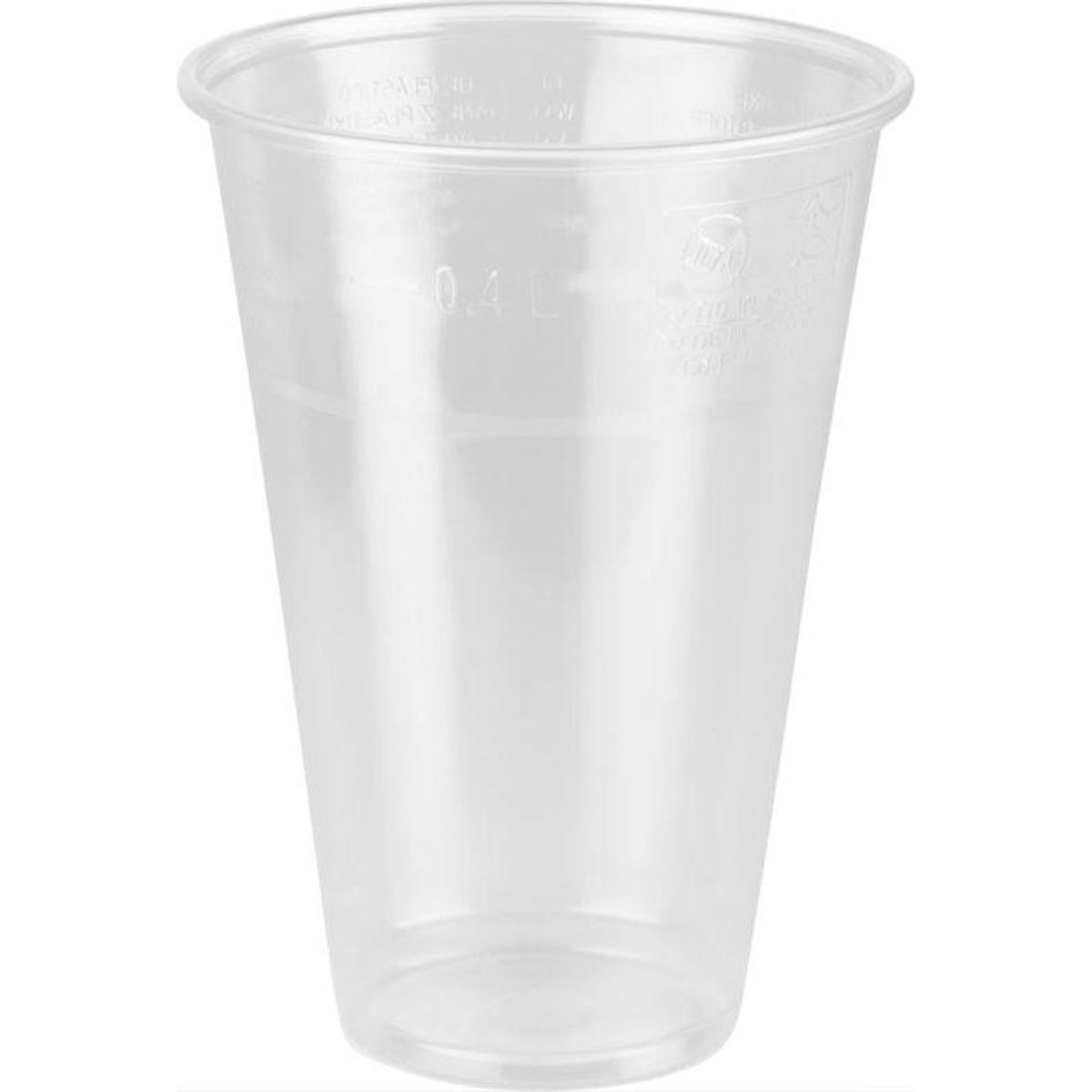 Fadølsglas, ABENA Gastro, 12,9cm, Ø9,5cm, 40 cl, 51 cl, klar, PP 1000 stk