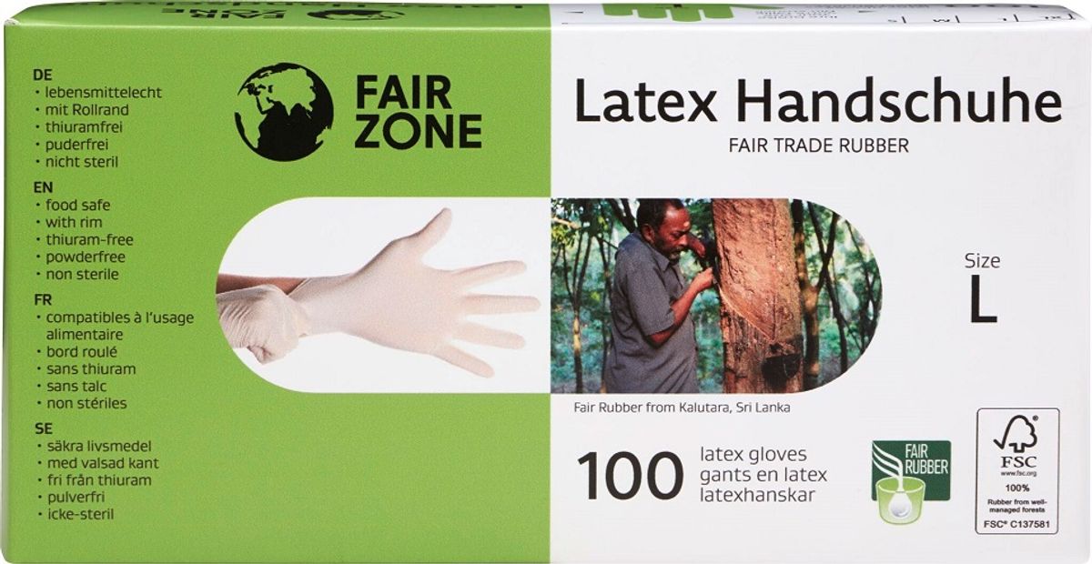 FAIR ZONE - Latex Handsker str. L