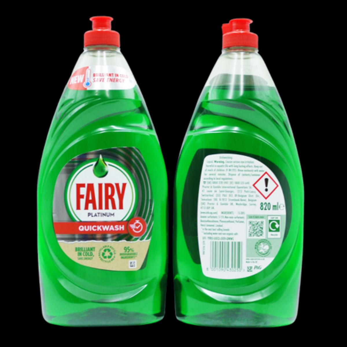 Fairy Platinum Quick Wash Opvaskemiddel - 820ml