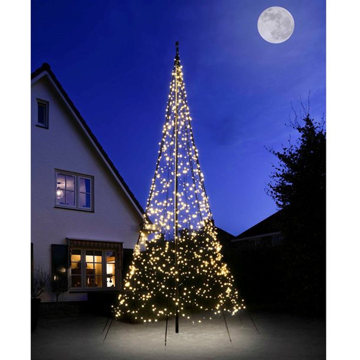 Fairybell til flagstang 6 meter højt LED juletræ med 1200 LEDâer i varm hvid (Returprodukt) - Jul og vinter > LED-juletræer > Fairybell til flagstang - Fairybell - Spotshop