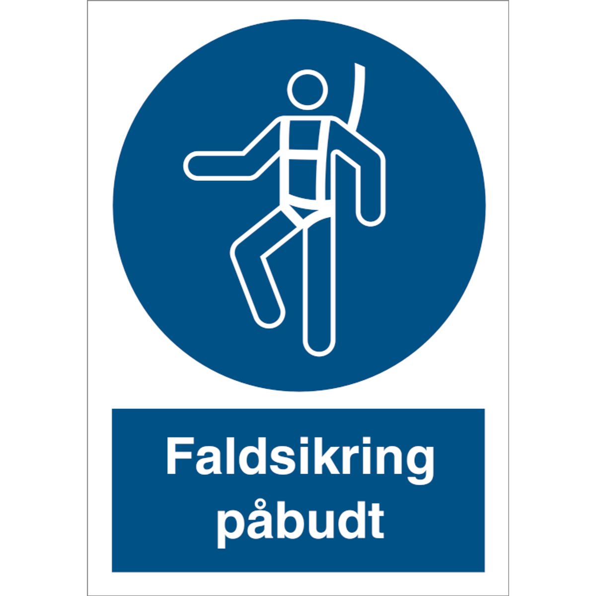 Faldsikring påbudt skilt