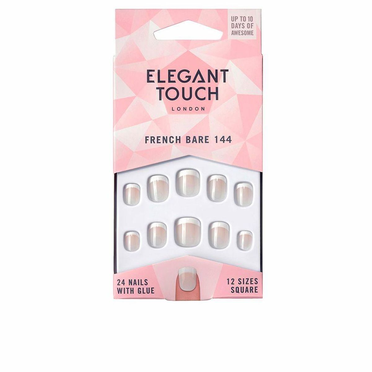 Falske negle Elegant Touch French Xs 24 Dele (24 uds)