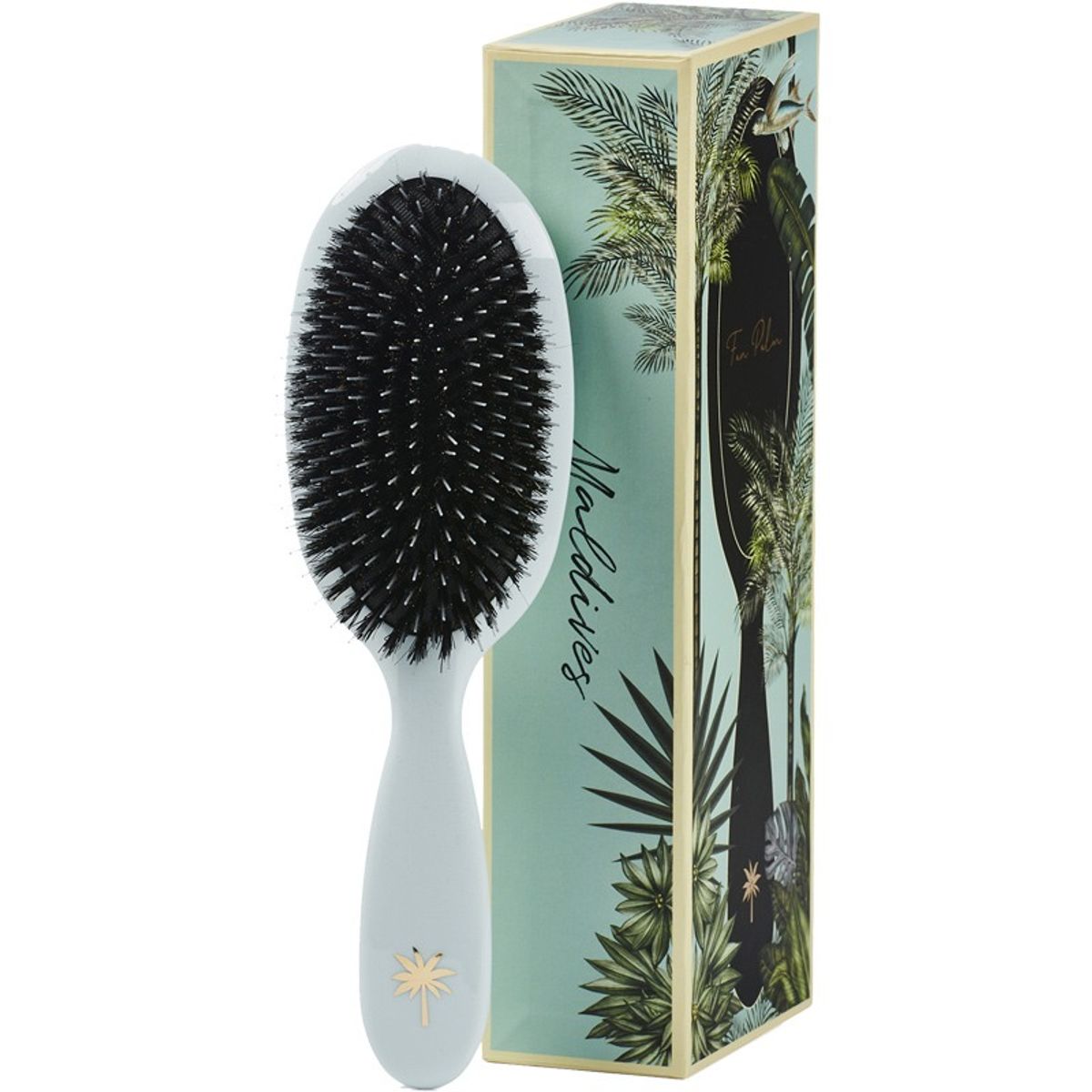 Fan Palm Hair Brush Medium - Maldives