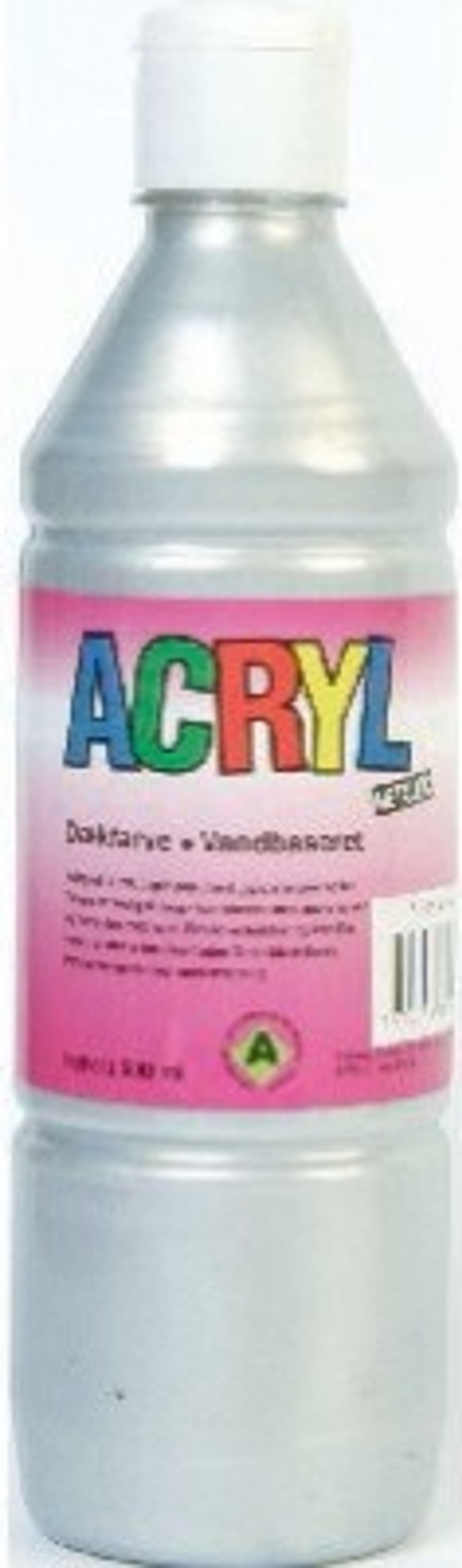 Fantasy Color - Acryl Maling - Metallic Sølv - 500 Ml - Fantasy