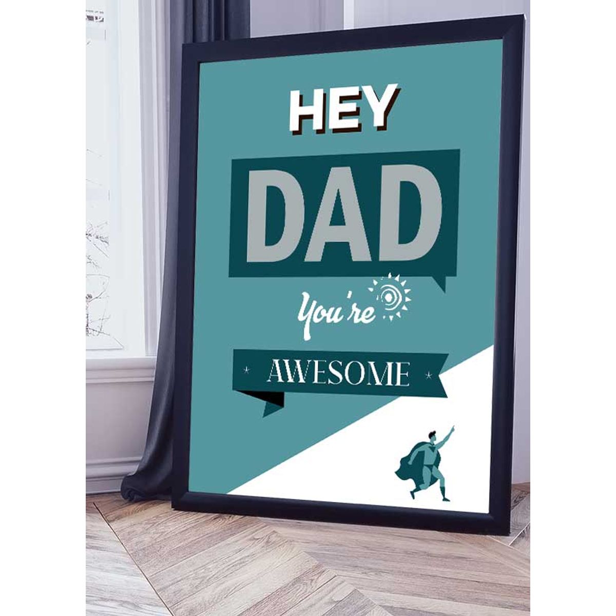 Fars dag-plakat - Dad you're awesome - 50 x 70 cm - Kr. 279,-