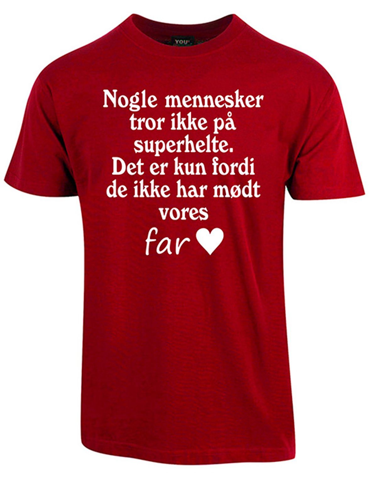 Fars dag t-shirt - Vinrød