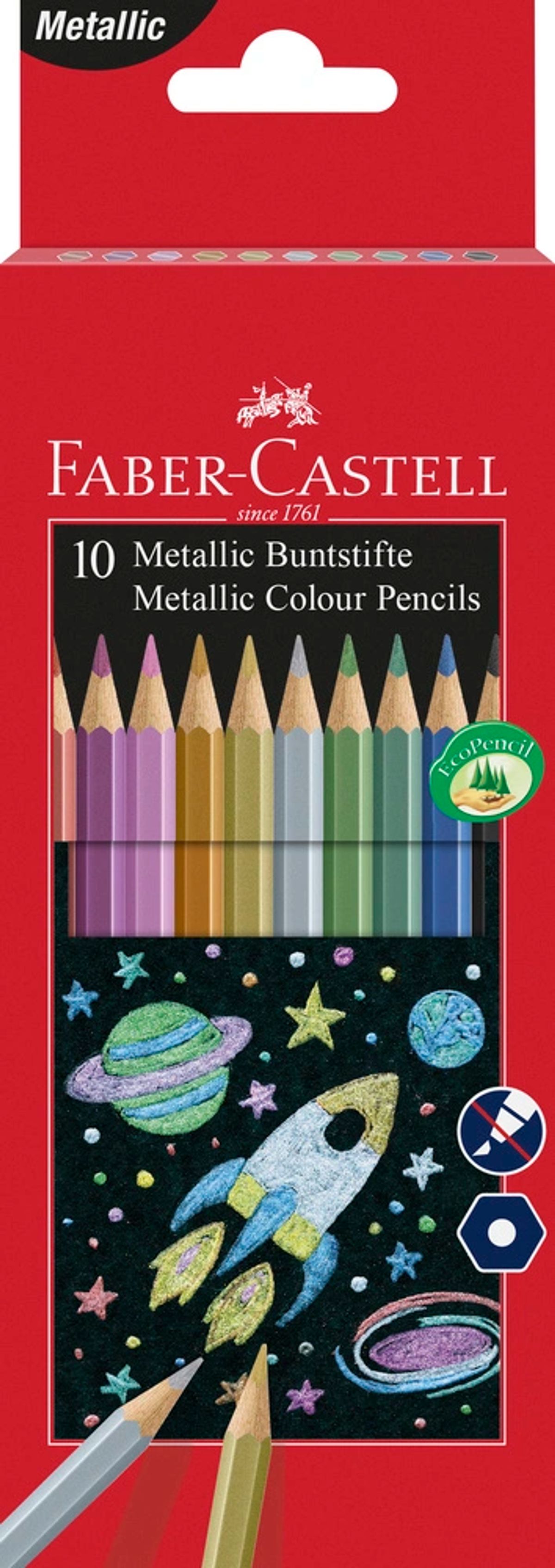 Farveblyant Faber-Castell metallic 10 ass