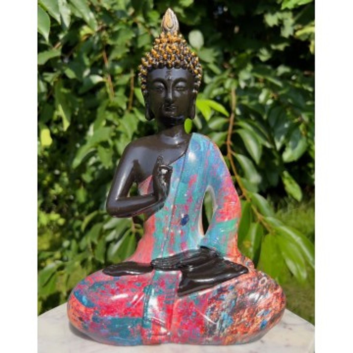 Farverig Buddha - Buddha statuer generelt - GodKarmaShop