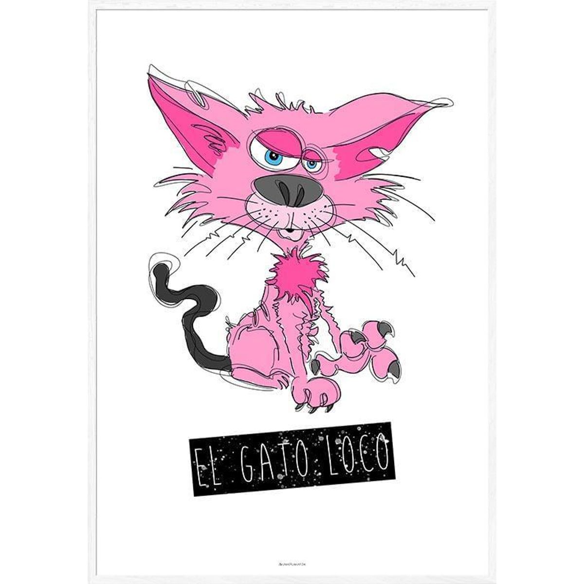 Farverige plakat - El Gato Loco