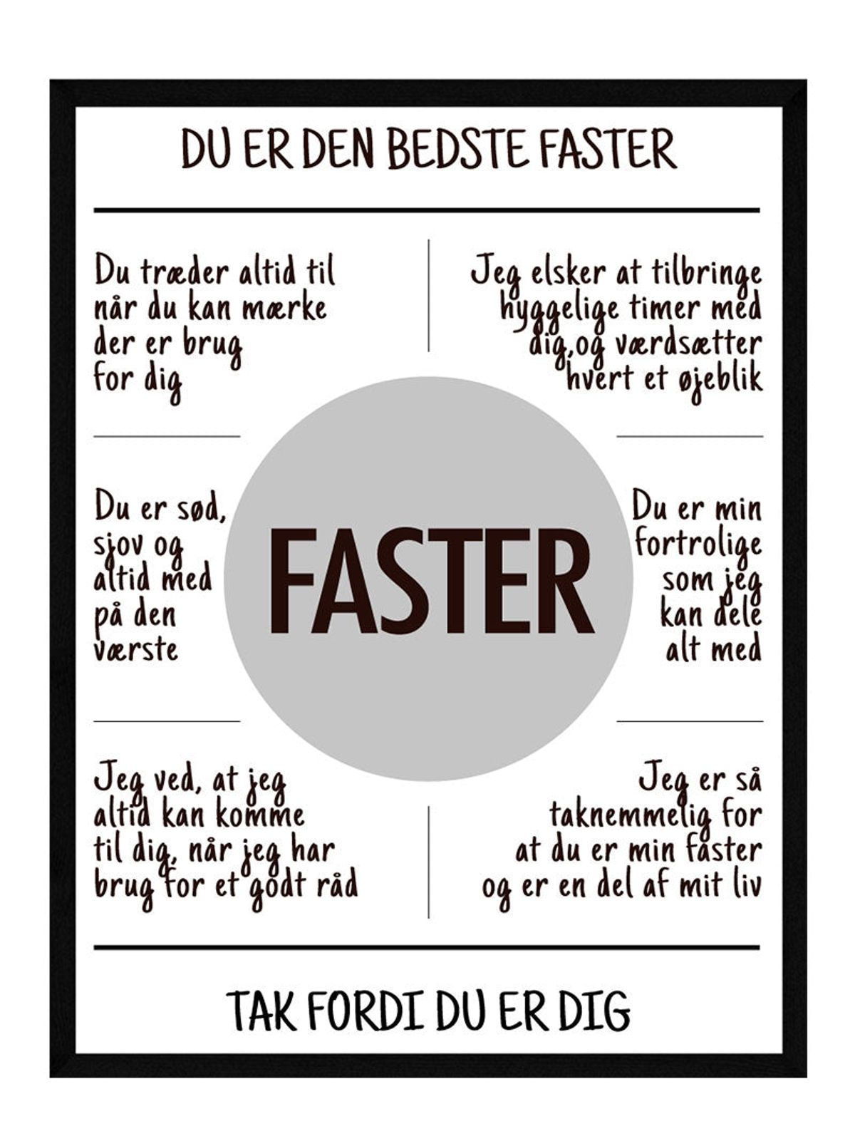 Faster plakat