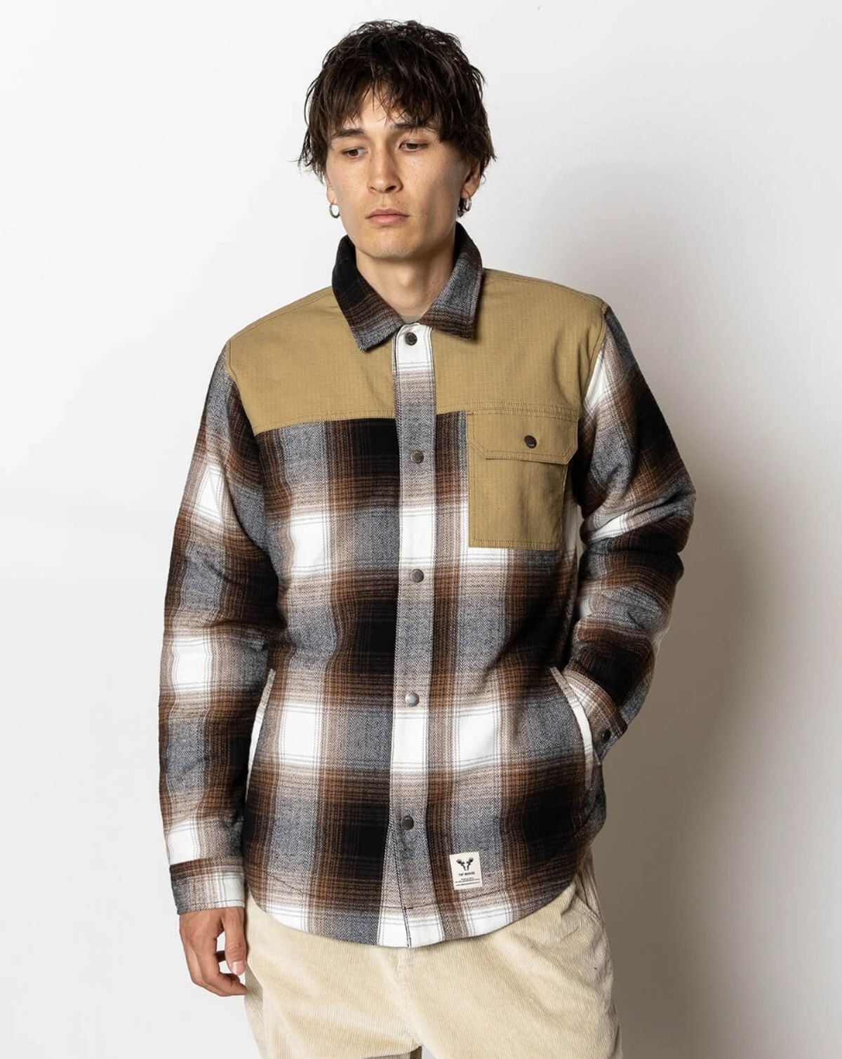 Fat Moose Adam Ternet Overshirt Mørk Brun