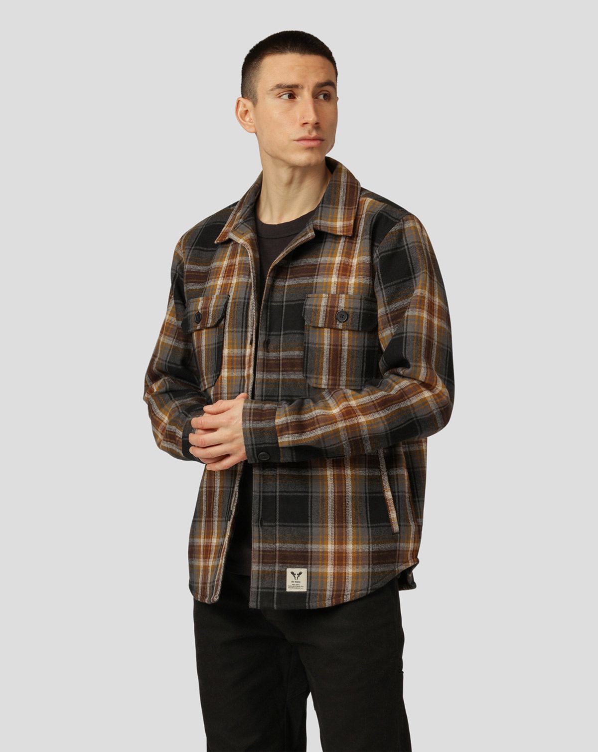 Fat Moose Ezra Quilt Overshirt Sort