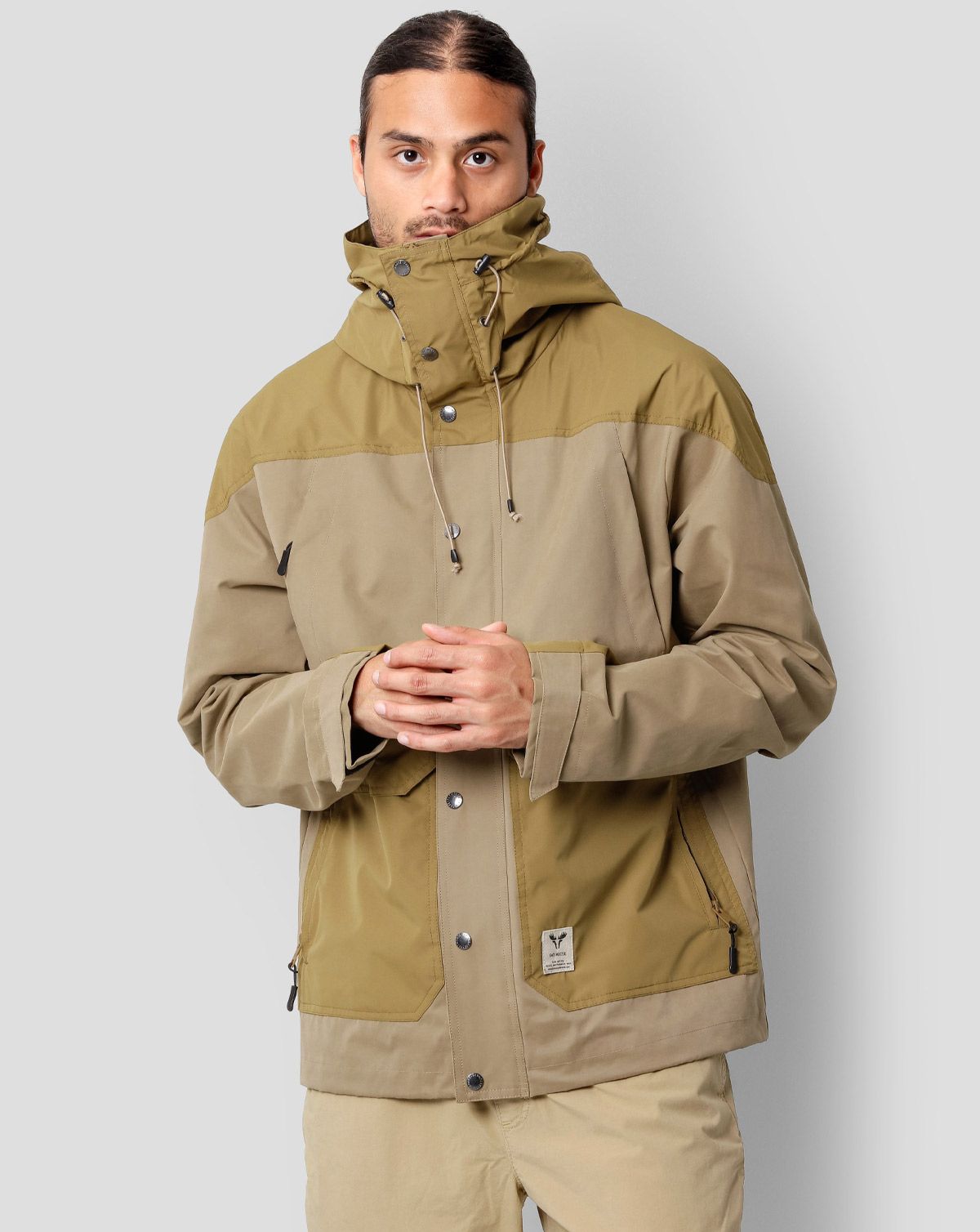 Fat Moose Malcom Mix Kort Parka Jakke Khaki