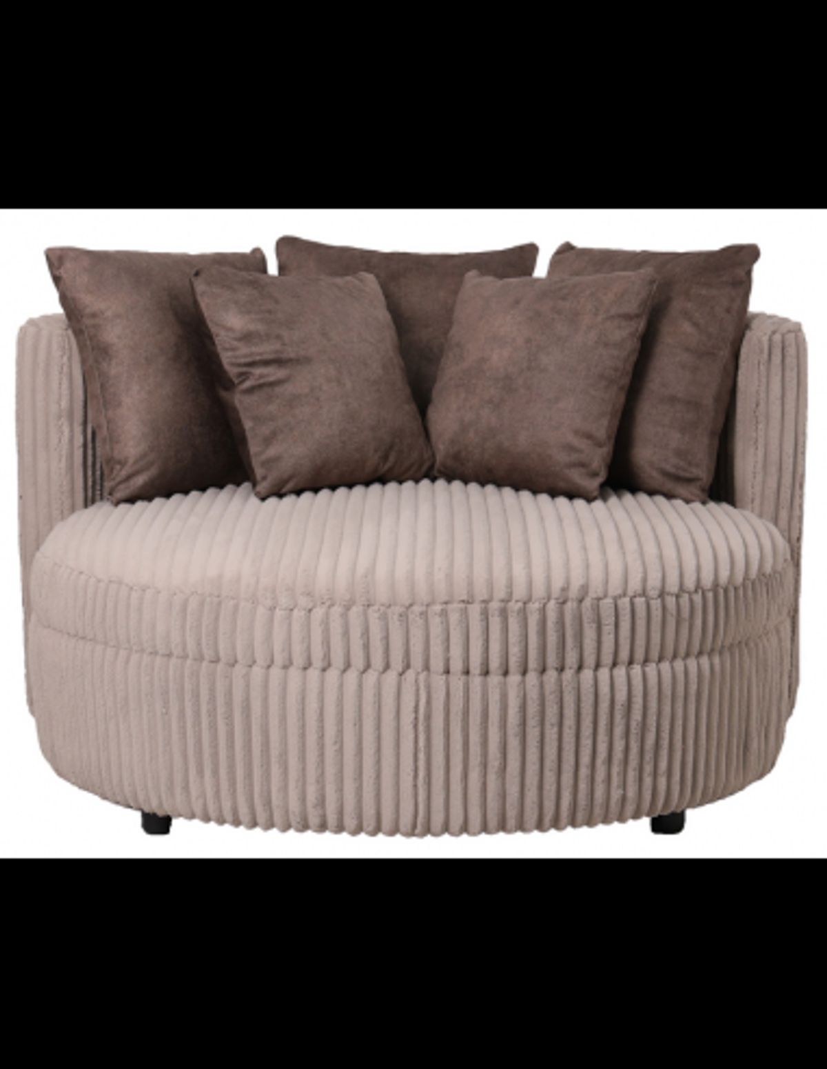 Fayen daybed i ripped corduroy Ø121 cm - Taupe/Brun