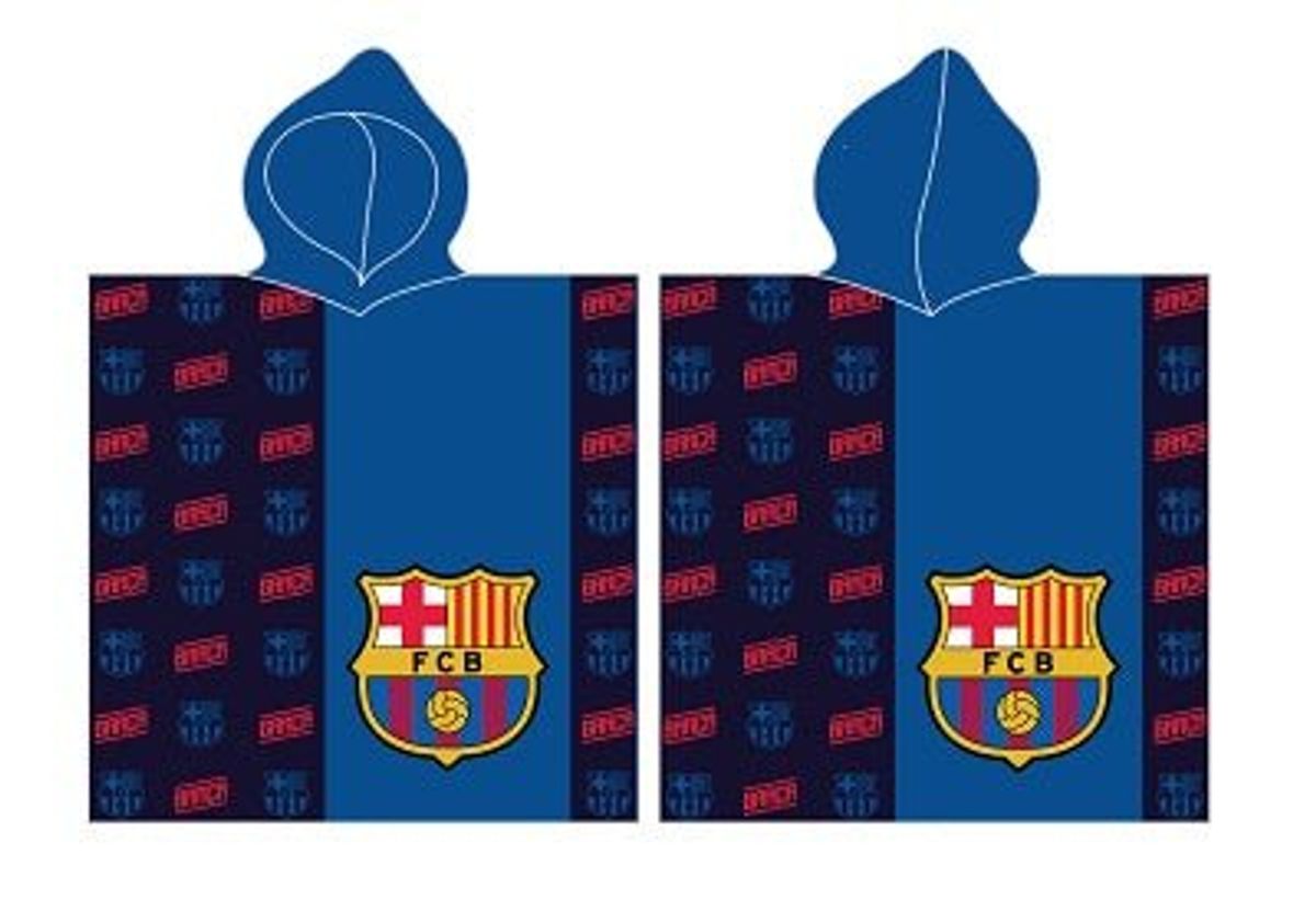 FC Barcelona Badehåndklæde / Poncho med hætte - 60x120 cm.