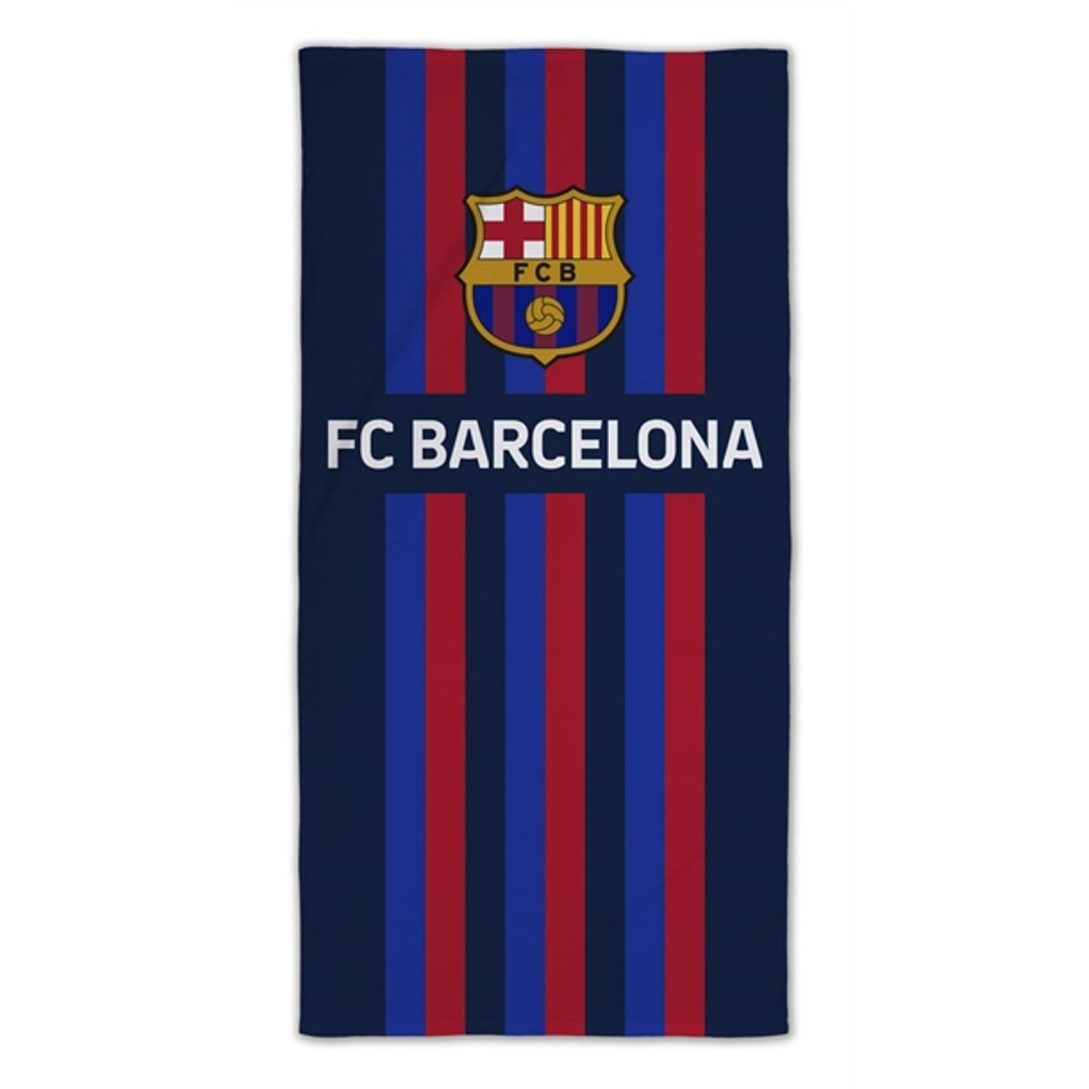 FC Barcelona håndklæde - Blødt badehåndklæde i 100% bomuld - 70x140 cm - Stort FCB Logo