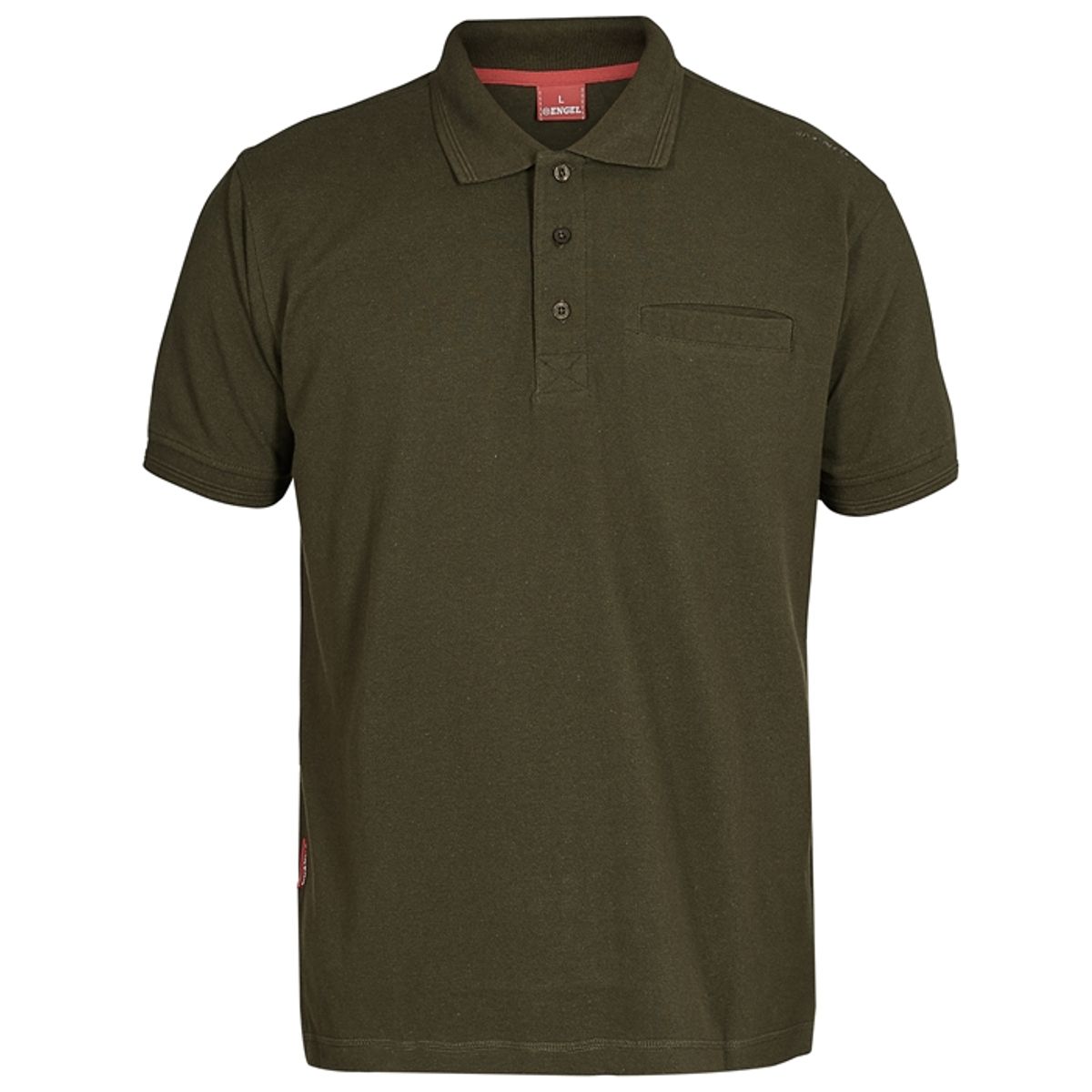 Fe-engel Poloshirt Med Brystlomme - Forest Green