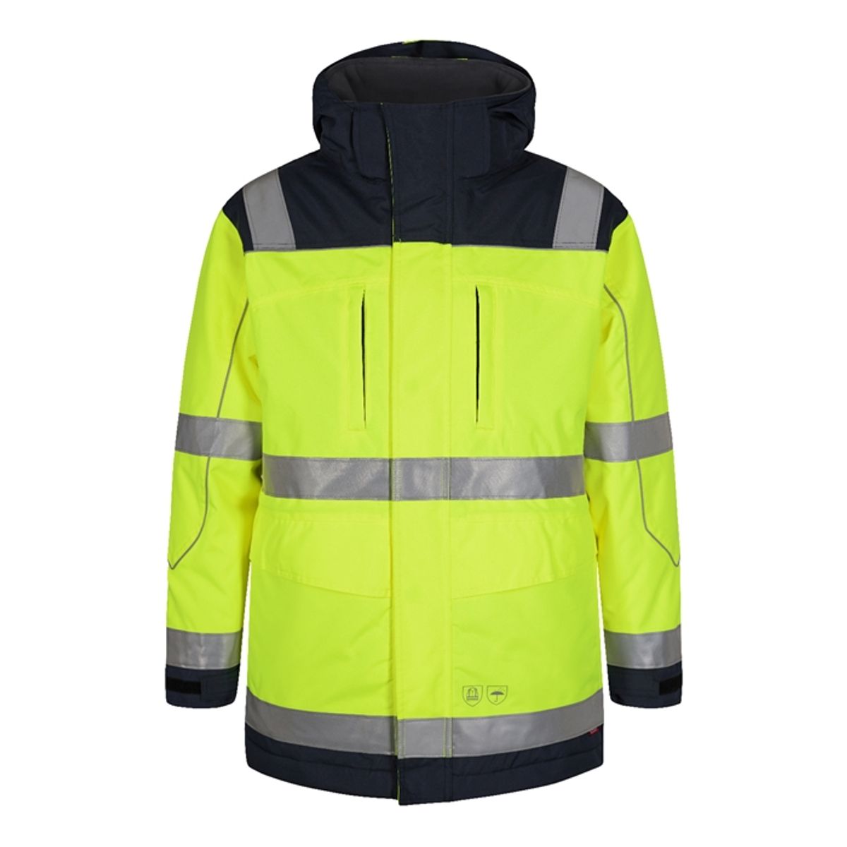 Fe-engel Safety Parkajakke - Gul/marine-2xl