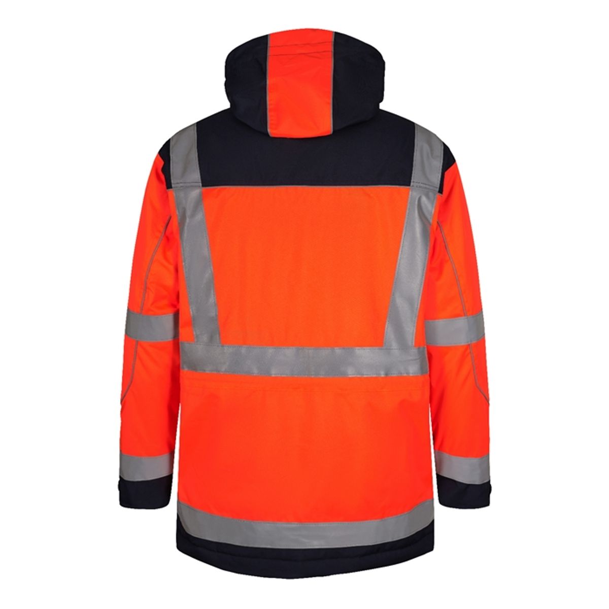 Fe-engel Safety Parkajakke - Orange/grå-3xl