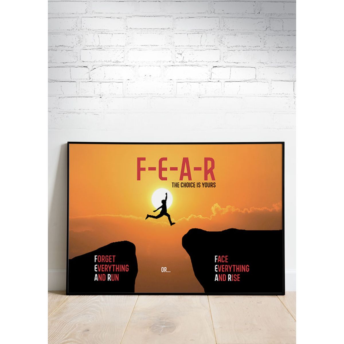 FEAR - The choise is yours-plakat - Download PDF og print selv i mange formater - kr. 299