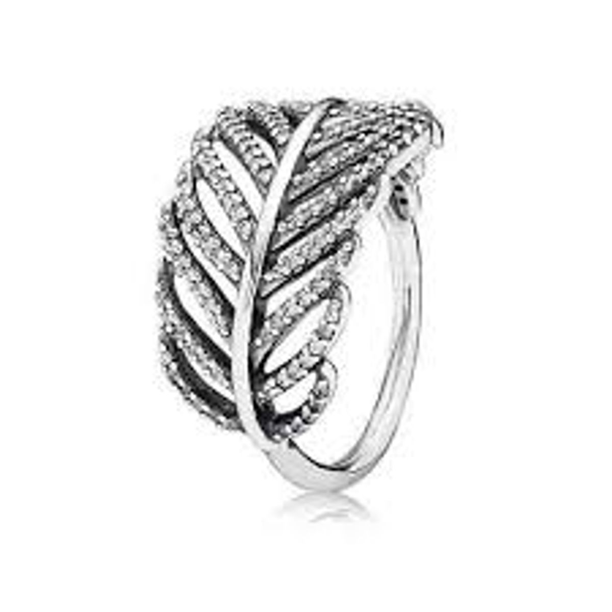 Feather Sterling Sølv Ring fra Pandora 190886CZ