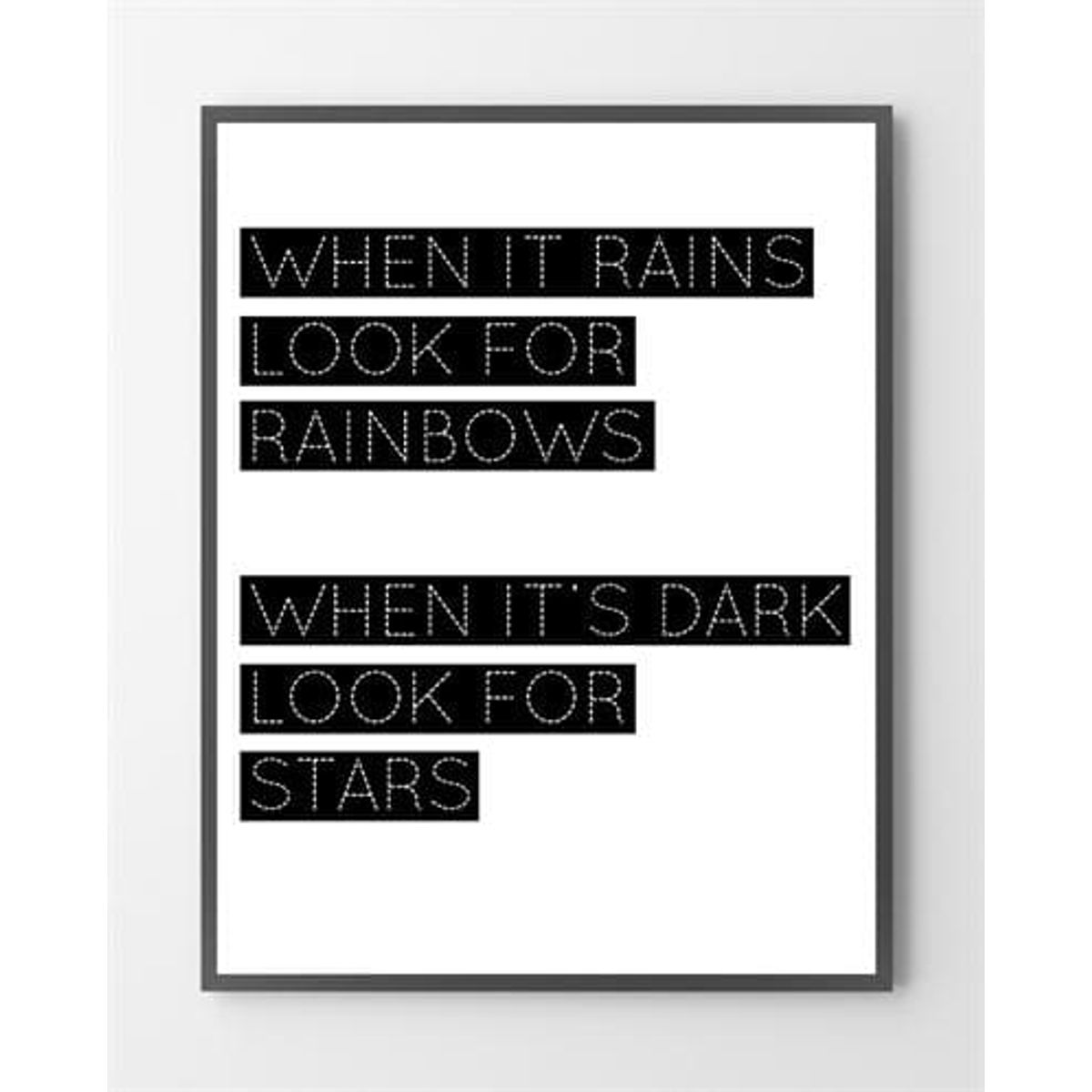 Fed plakat - When it rains - 30x40 cm.