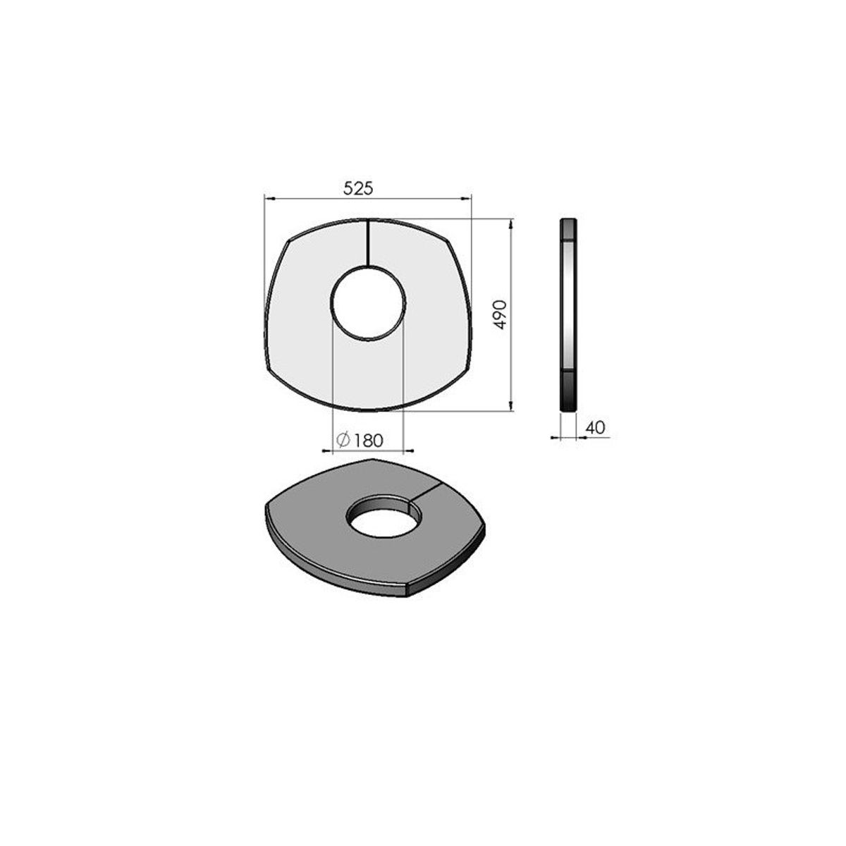 Fedtstenstop m. hul TermaTech TT10S