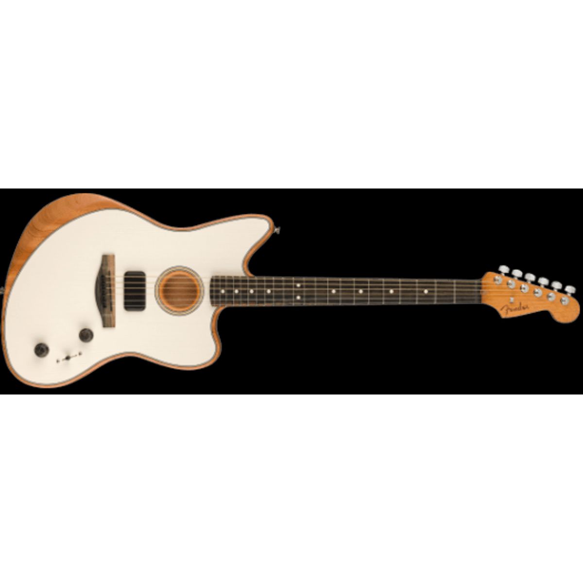 Fender American Acoustasonic Jazzmaster El-guitar (Arctic White)