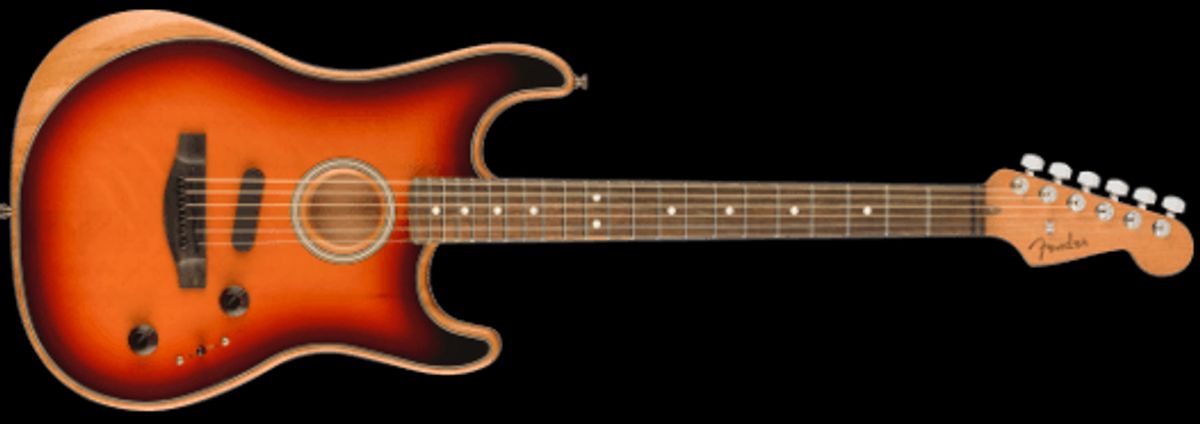 Fender American Acoustasonic Stratocaster El-guitar (3-Color Sunburst)