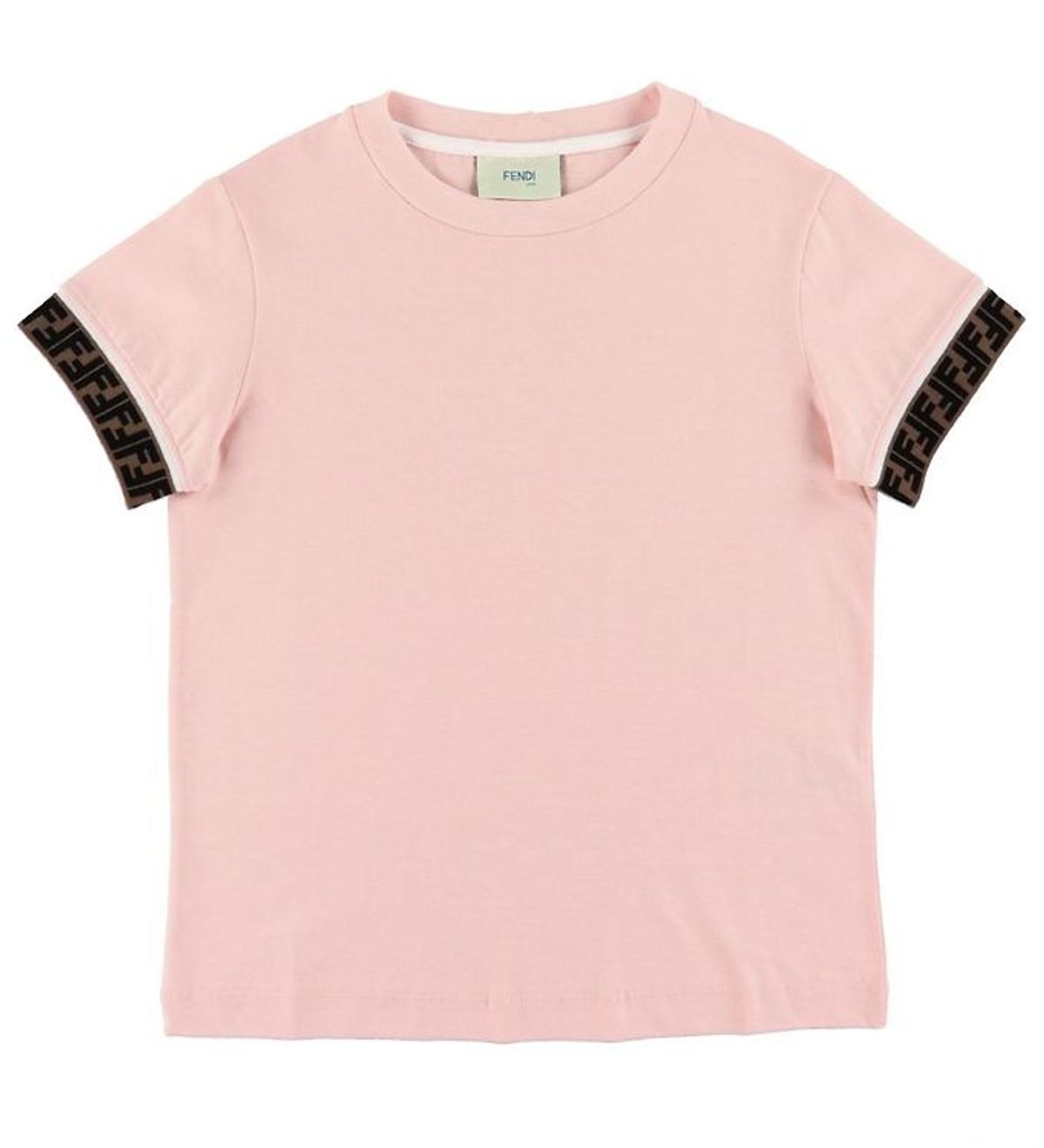 Fendi T-shirt - Rosa m. Logokanter