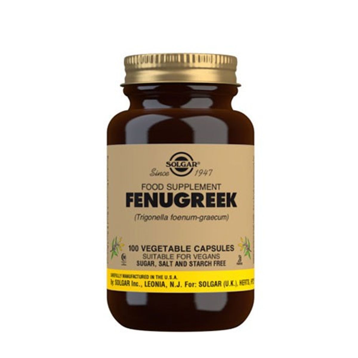 Fenugreek Bukkehornsfrø - 100 kapsler - Solgar