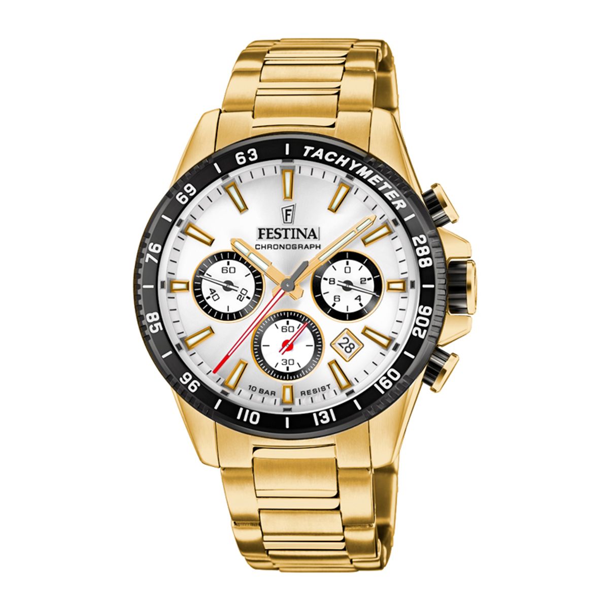 Festina Chrono herreur double, hvid urskive