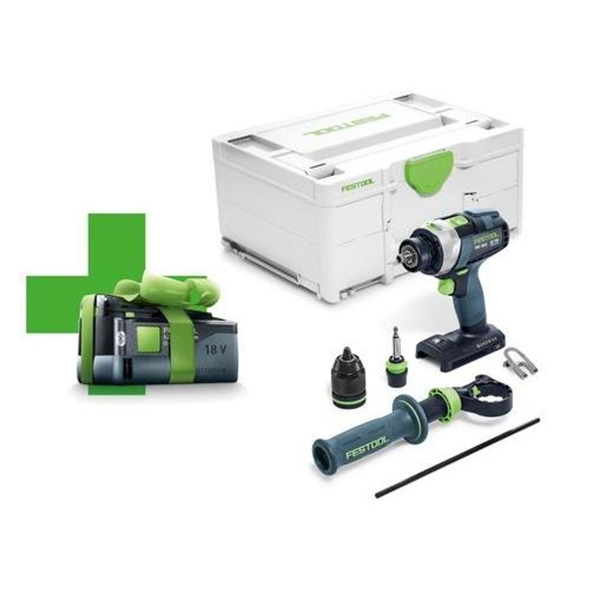 Festool Akku slagbore-/skruemaskine TPC 18/4 I-Basic Promo inkl. 1 stk. batteri BP 18 Li 5,0 ASI