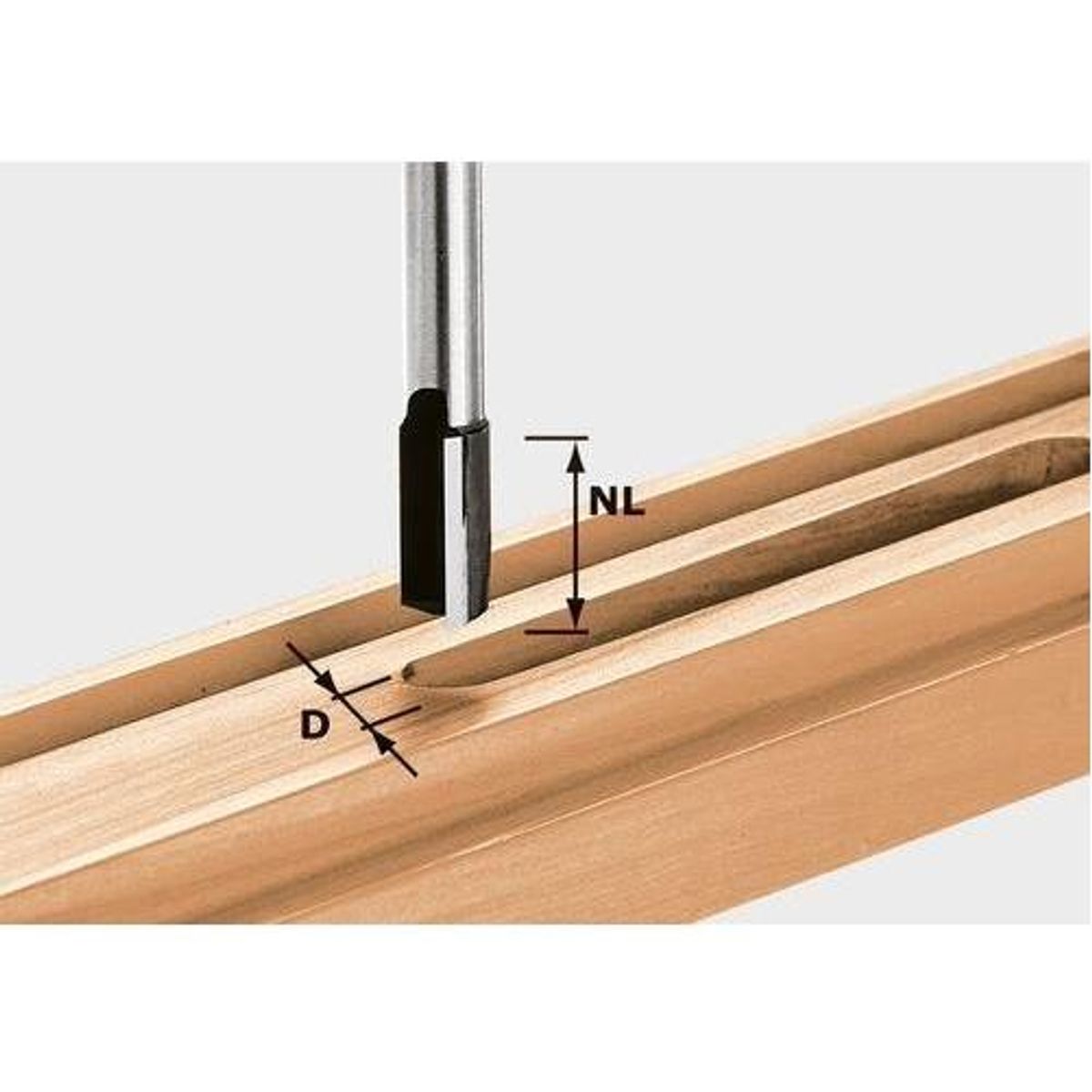 Festool Notfræser HW, skaft 12 mm HW S12 D20/45