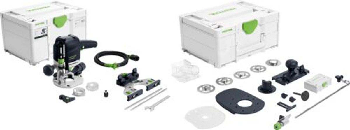 Festool Overfræser OF 1010 REBQ-Set med LED lys & tilbehørssystainer