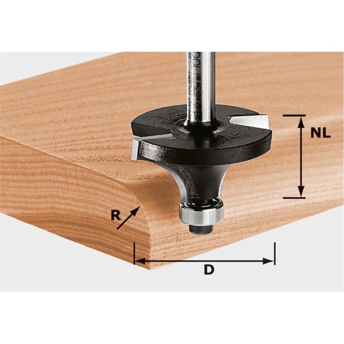 Festool Staffræser HW, skaft 8 mm HW S8 D19,1/R3 KL