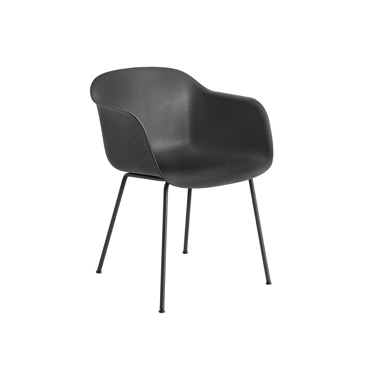 Fiber armchair Tube fra Muuto (Black/ black base)