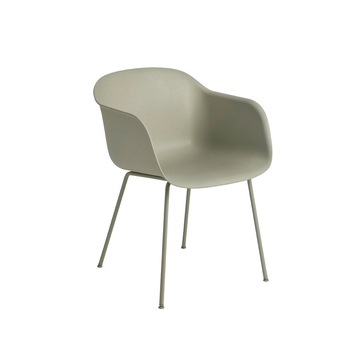 Fiber armchair Tube fra Muuto (Dusty green/ dusty green base)