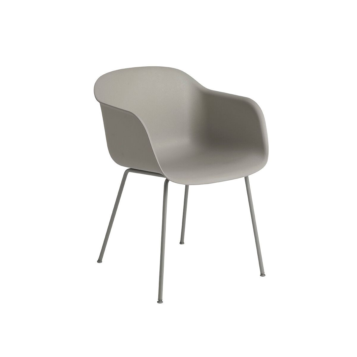 Fiber armchair Tube fra Muuto (Grey/ grey base)