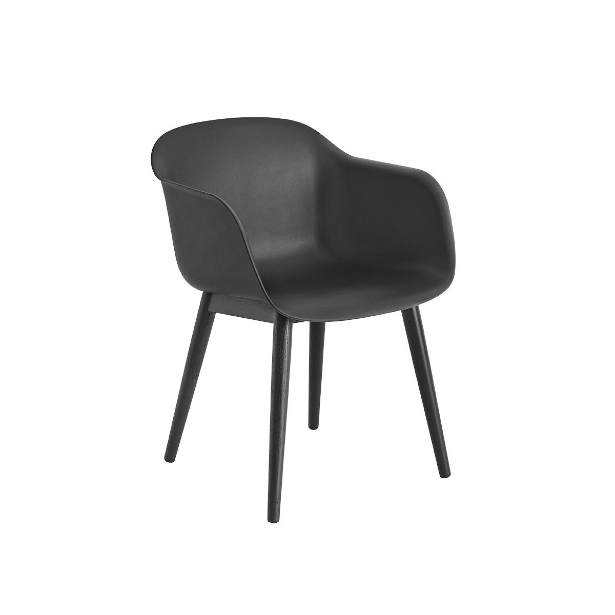 Fiber Armchair, wood fra Muuto (Black/ black base)