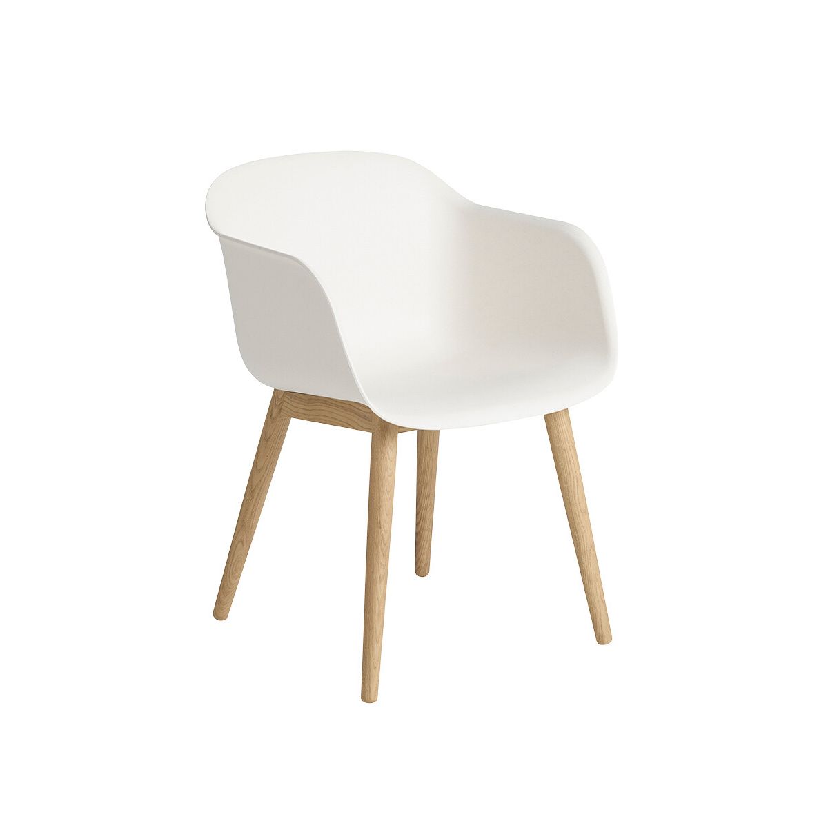 Fiber Armchair, wood fra Muuto (Natural white/ oak base)