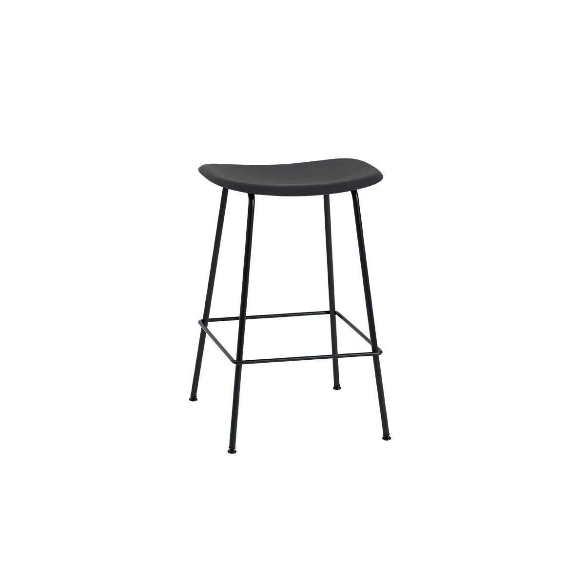 Fiber Counter stool fra Muuto (Lille, Black/ black)