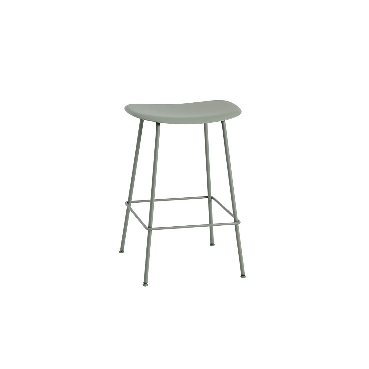 Fiber Counter stool fra Muuto (Lille, Dusty green/ dusty green base)