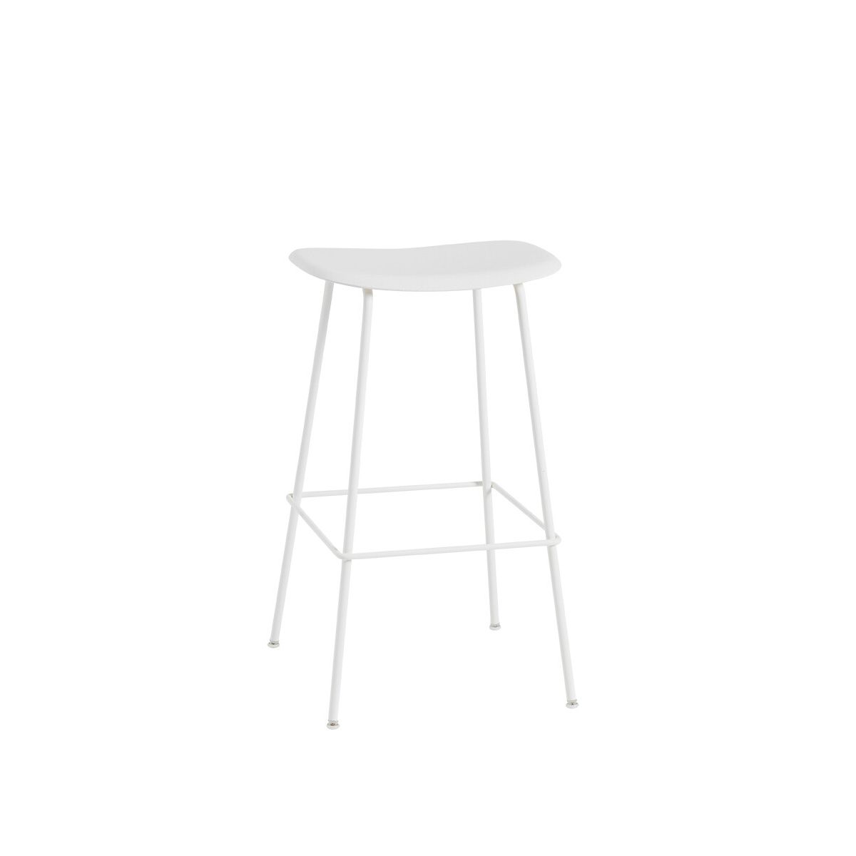 Fiber Counter stool fra Muuto (Stor, Natural white/ White base)