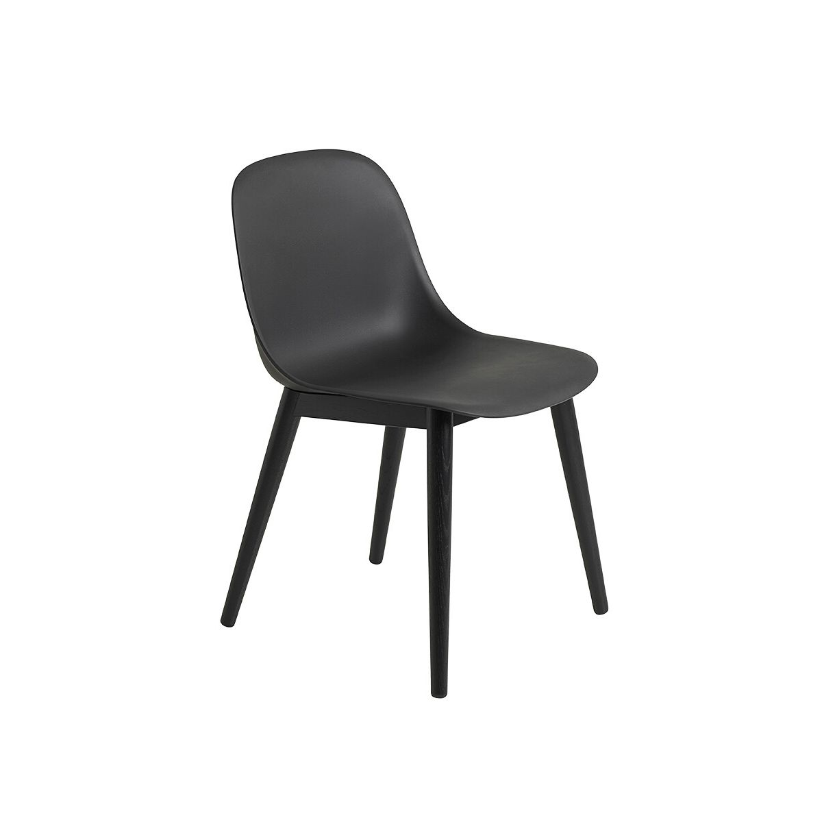 Fiber side chair wood fra Muuto (Black/ black base)