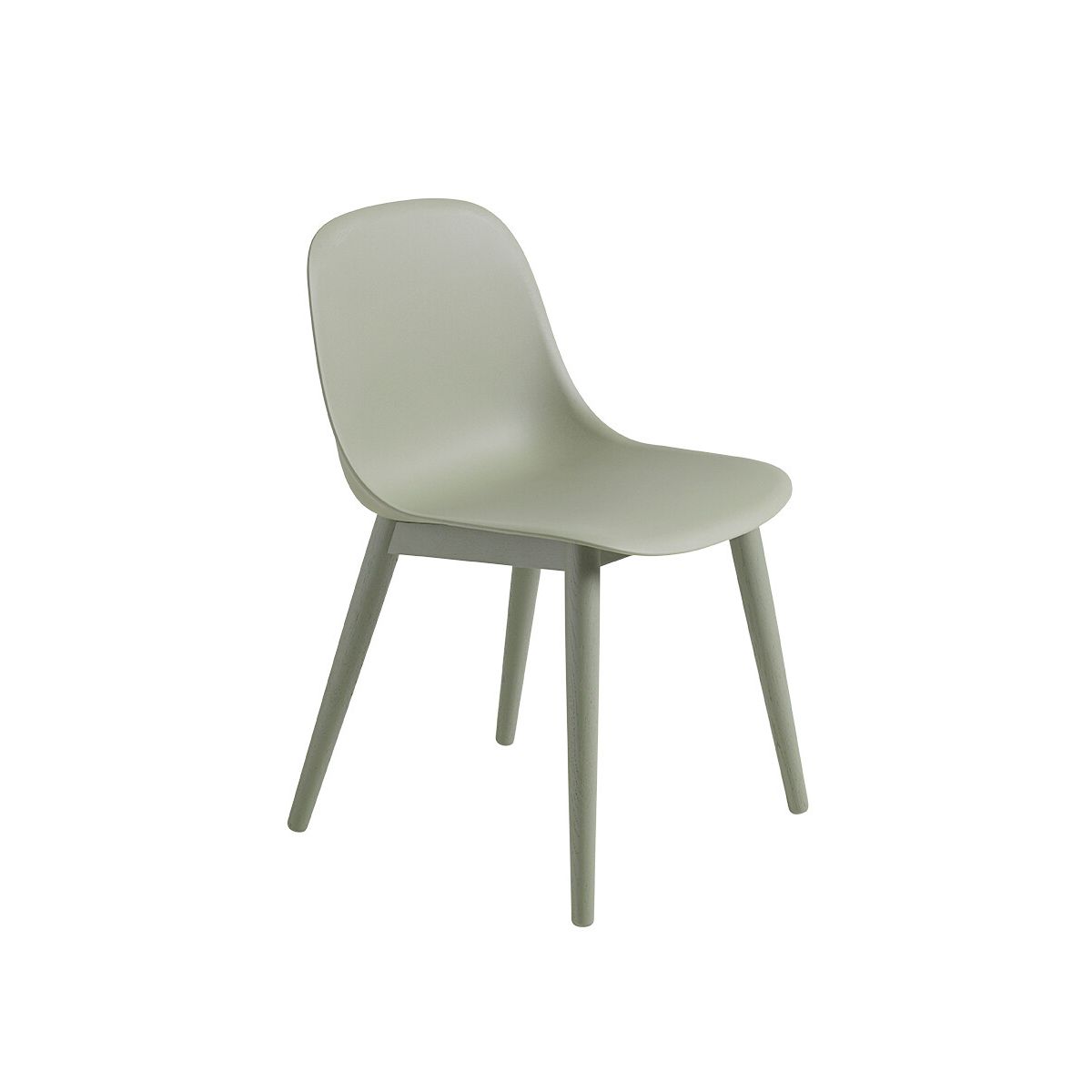 Fiber side chair wood fra Muuto (Dusty green/ dusty green base)